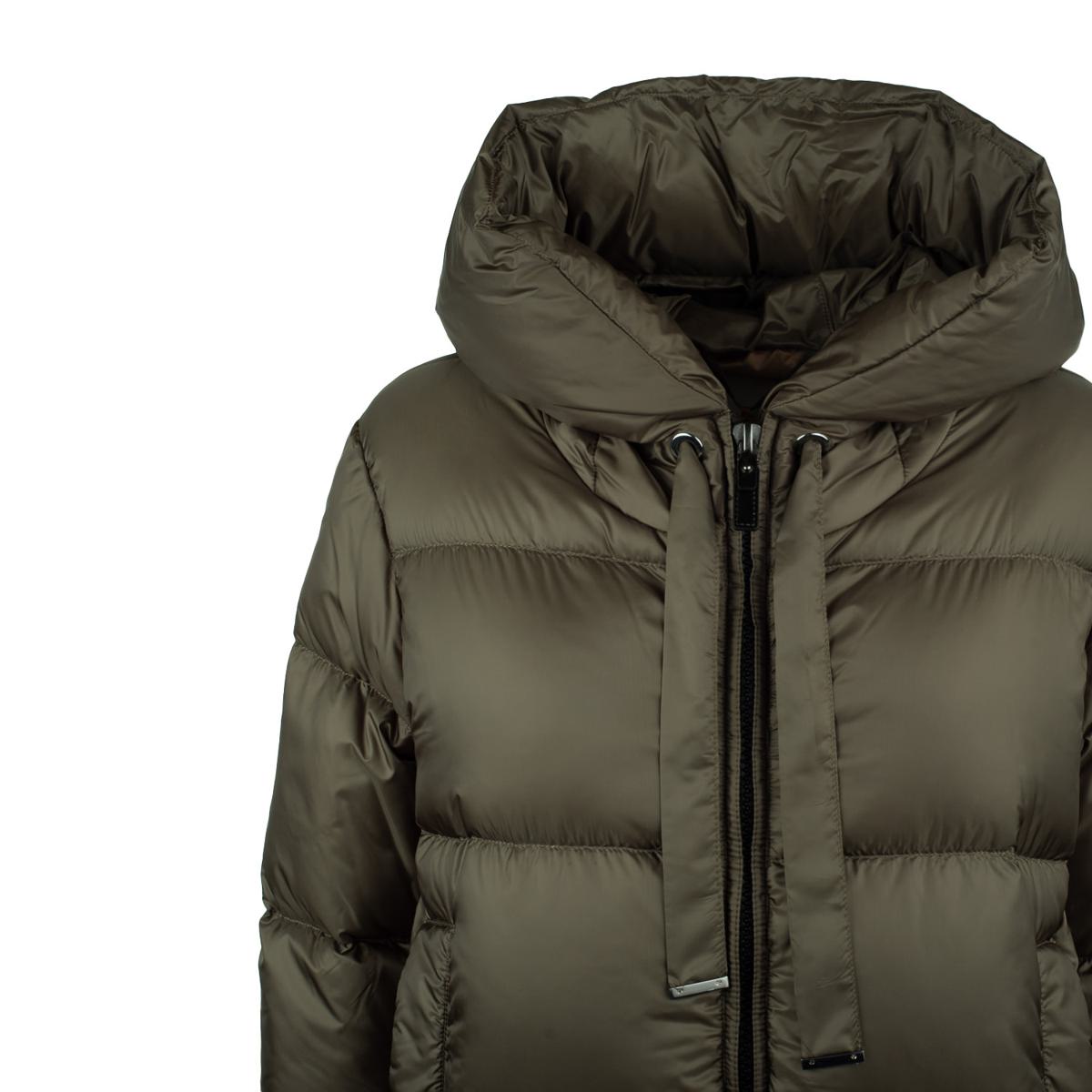 Max Mara Khaki Grön Anti-Drip Canvas Dunjacka