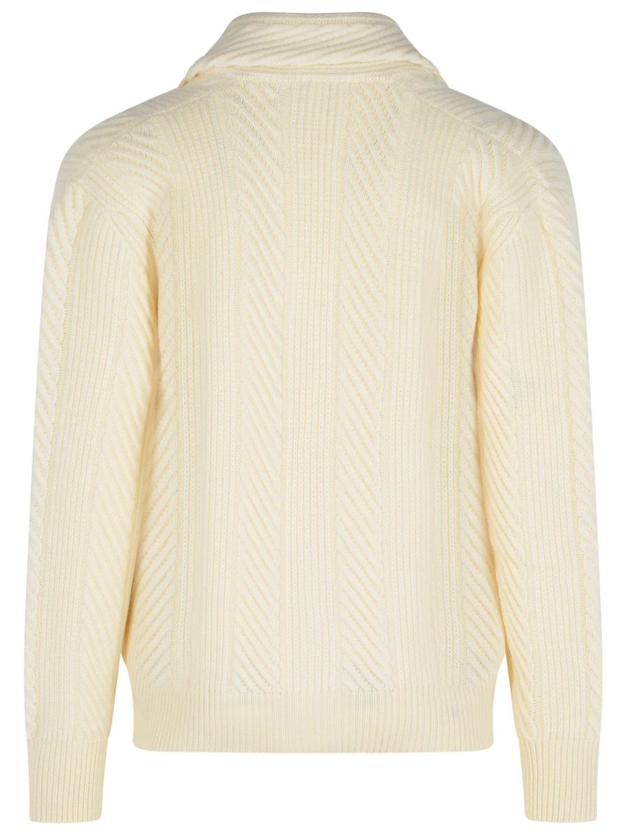 Elevent Ivory Cardigan i ullblandning
