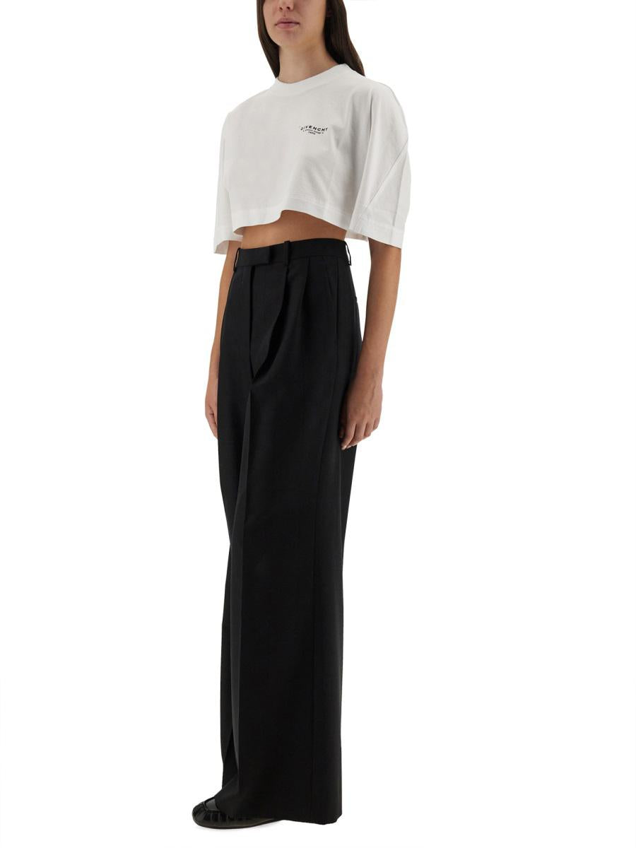 Givenchy kort t-shirt med logotyptryck