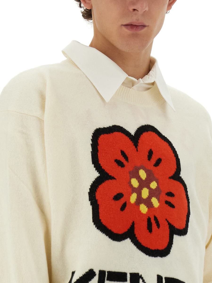 Kenzo Jersey med broderi i bokehblomma