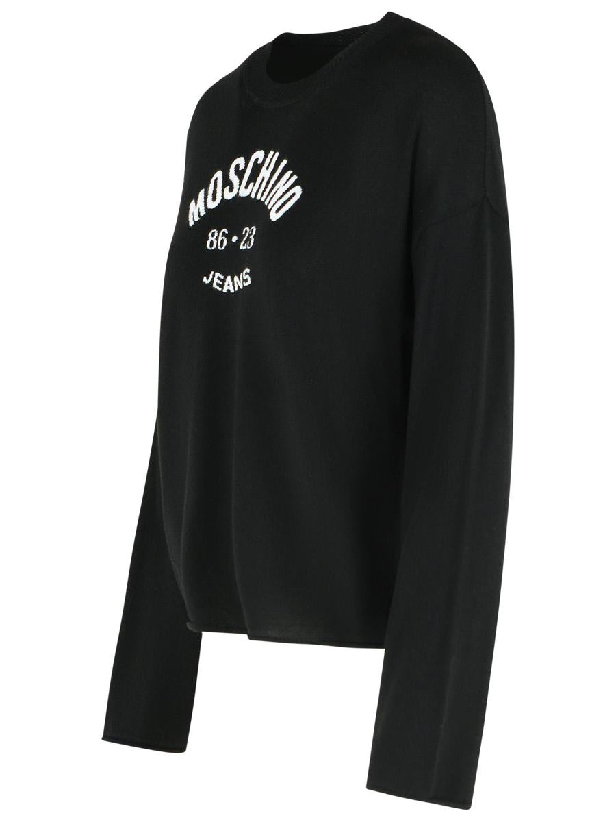 Moschino Jeans Svart Virgin Wool-tröja