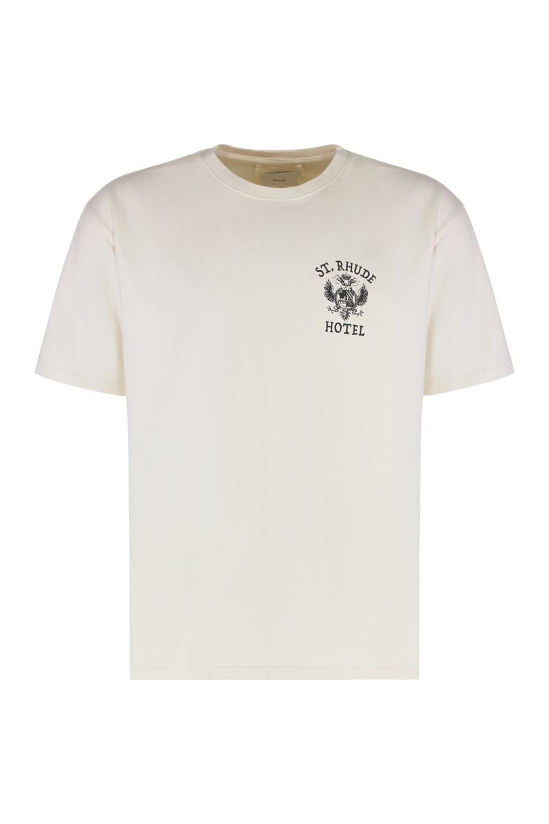 Rhude-logotypbomullst-t-shirt