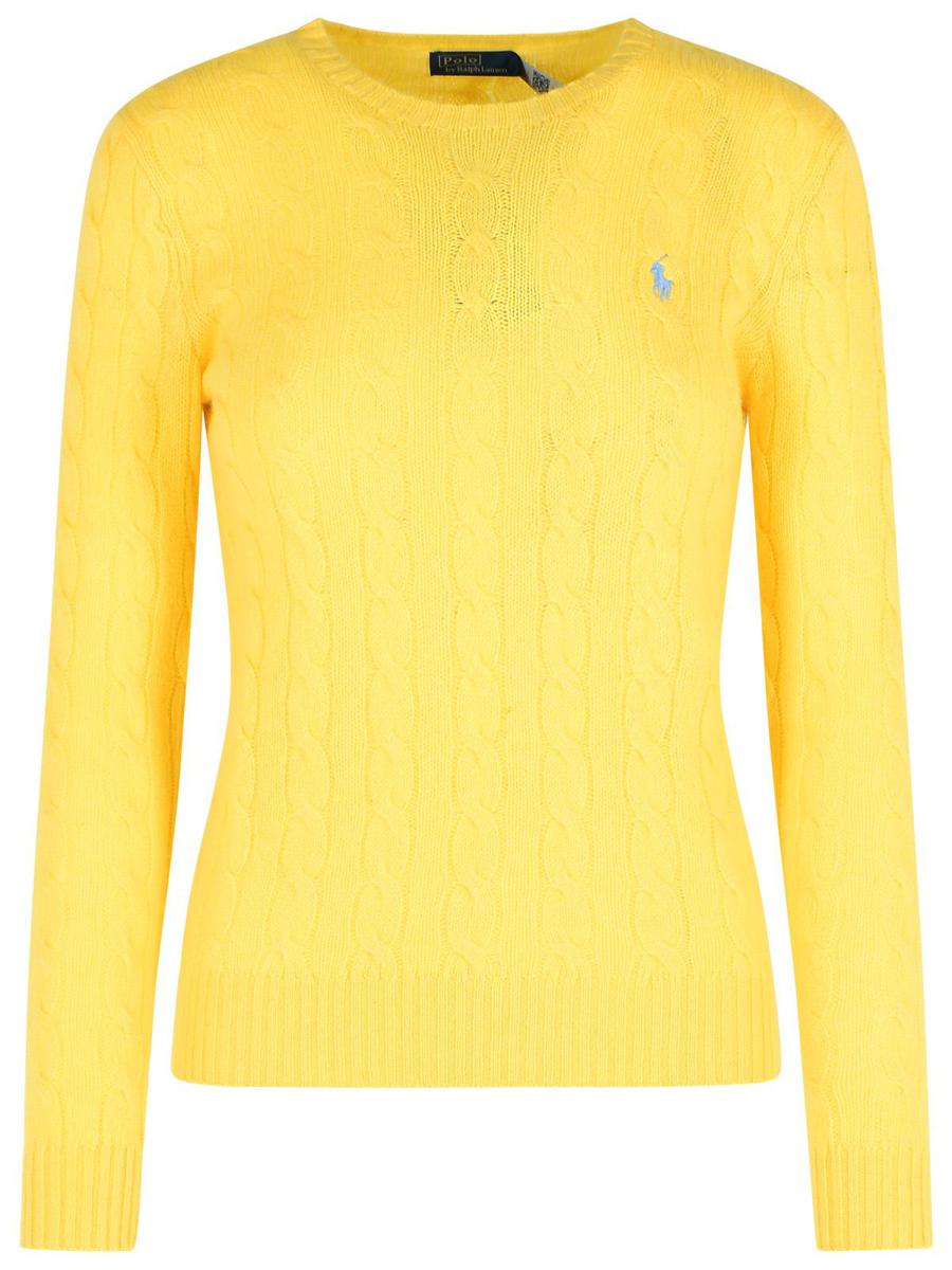 Polo Ralph Lauren Gul tröja i kashmirblandning