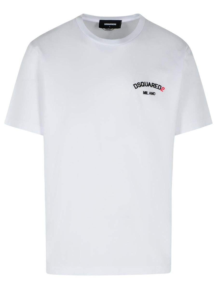 DSQUARED2 Vit bomulls-T-shirt