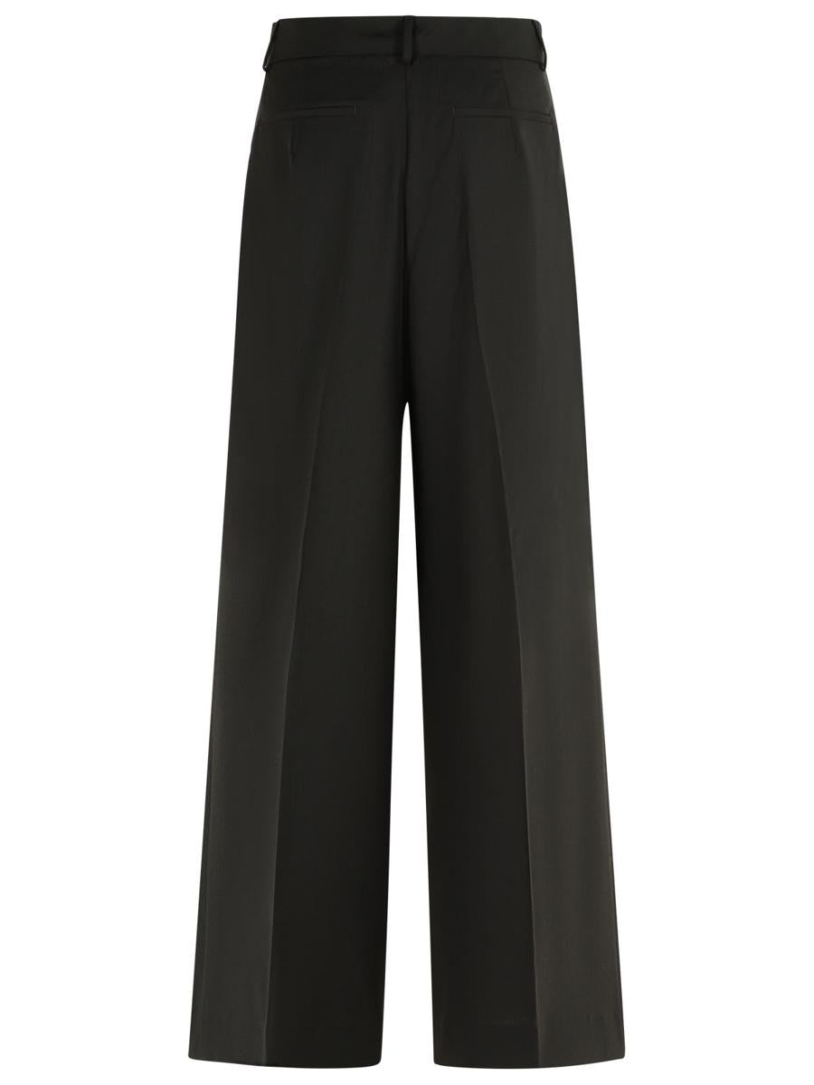 Sportmax 'Vela' mörkbruna byxor i ull