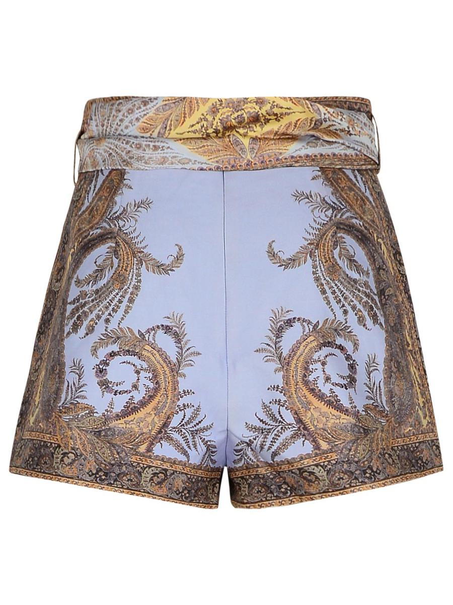 Zimmermann Lila Shorts i Sidenblandning
