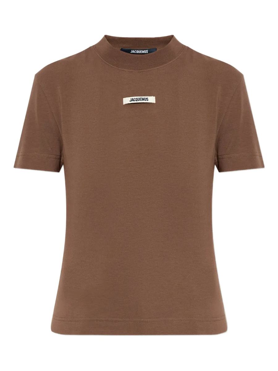 Jacquemus t-shirt med logotypapplikation