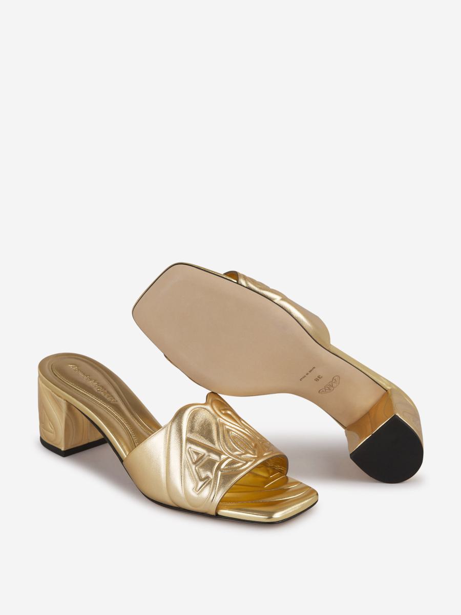 Alexander McQueen-logotypsandaler i läder