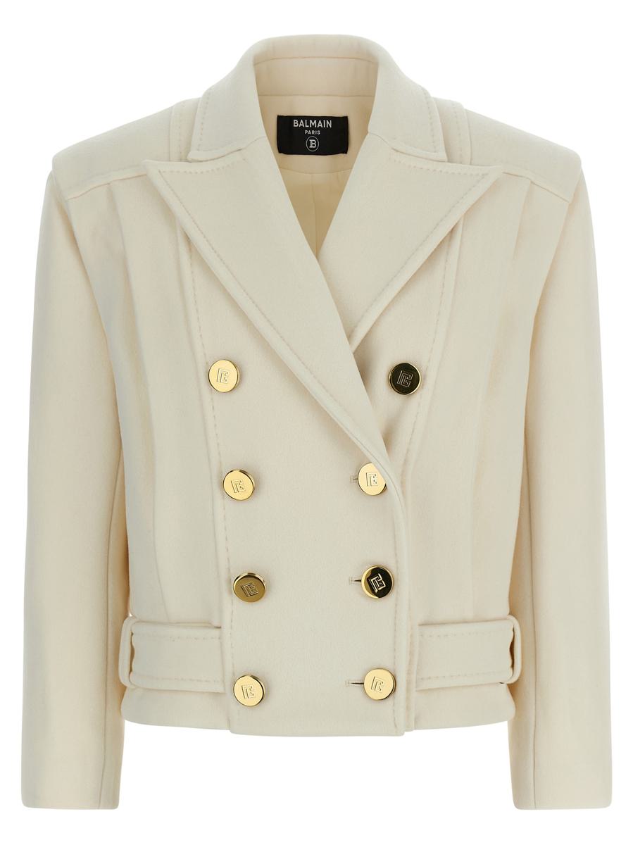 Balmain Dubbelknäppt Kappa