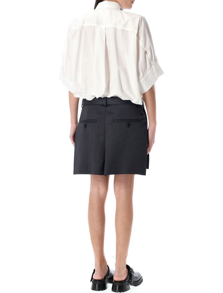 Sacai bomullspoplin X ull miniklänning