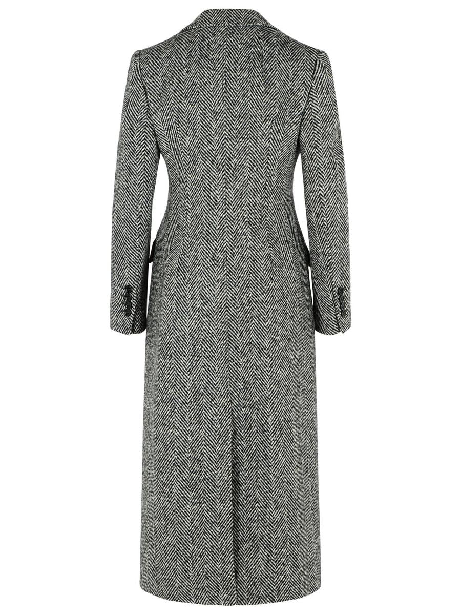 Dolce & Gabbana tvåfärgad ullkappa