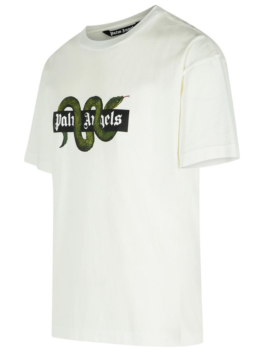 Palm Angels Vit bomulls-T-shirt