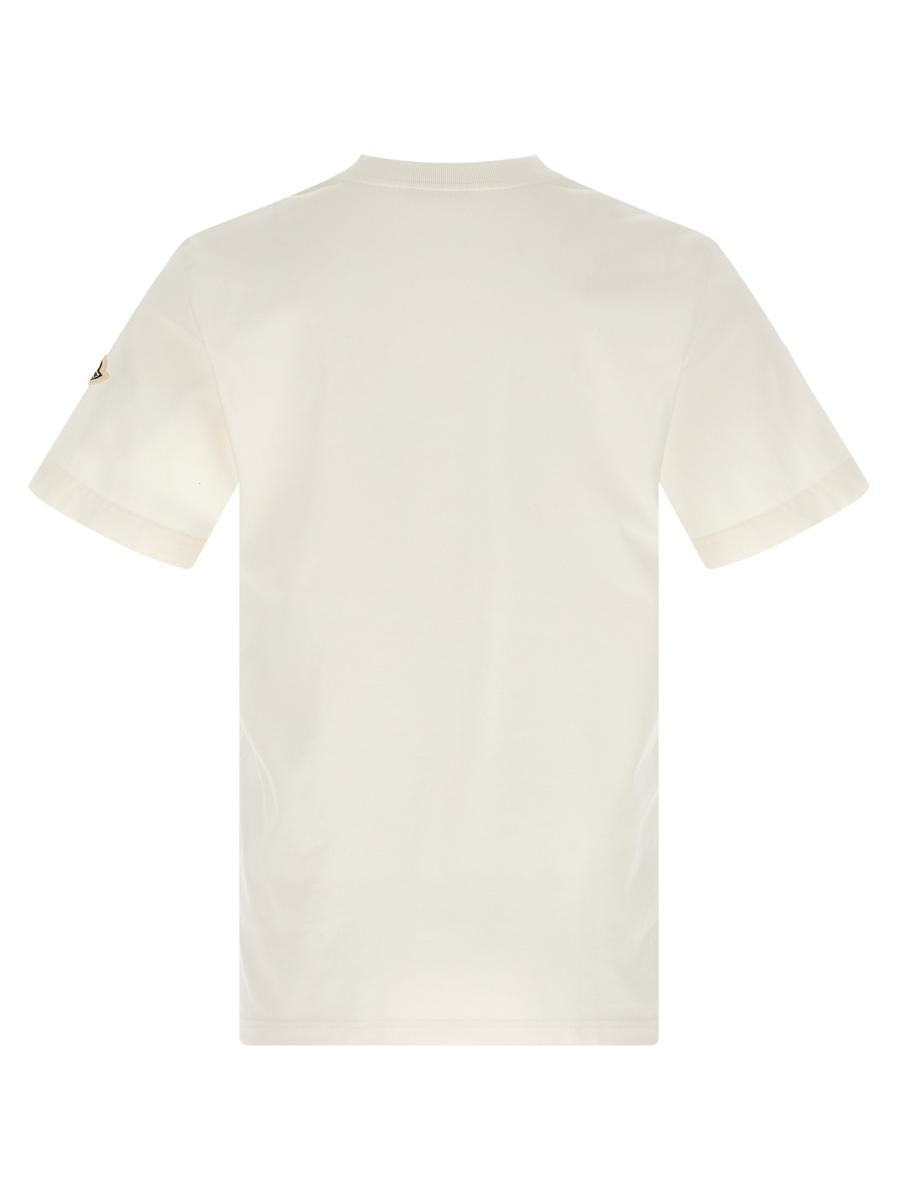 Moncler Flockad Logotyp T-shirt