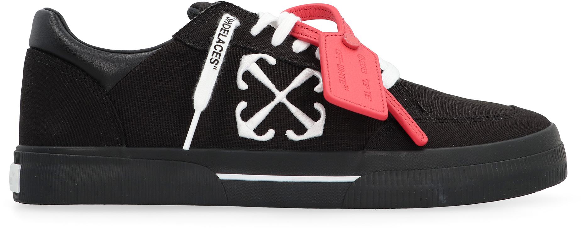 Off-white nya vulkaniserade kanvas låga sneakers