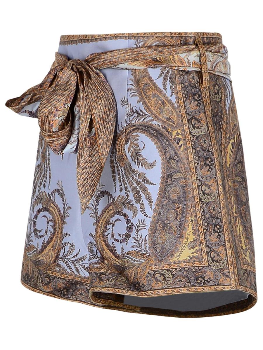 Zimmermann Lila Shorts i Sidenblandning