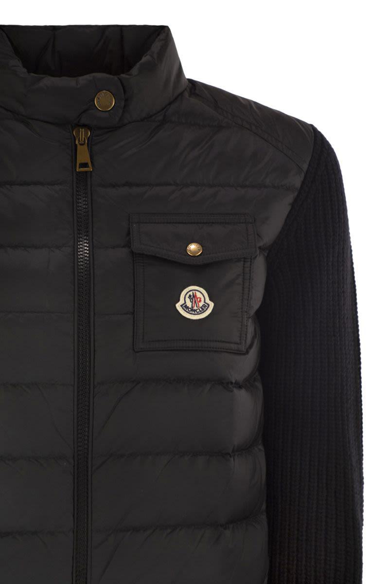 Moncler Vadderad Ullkofta Med Dragkedja