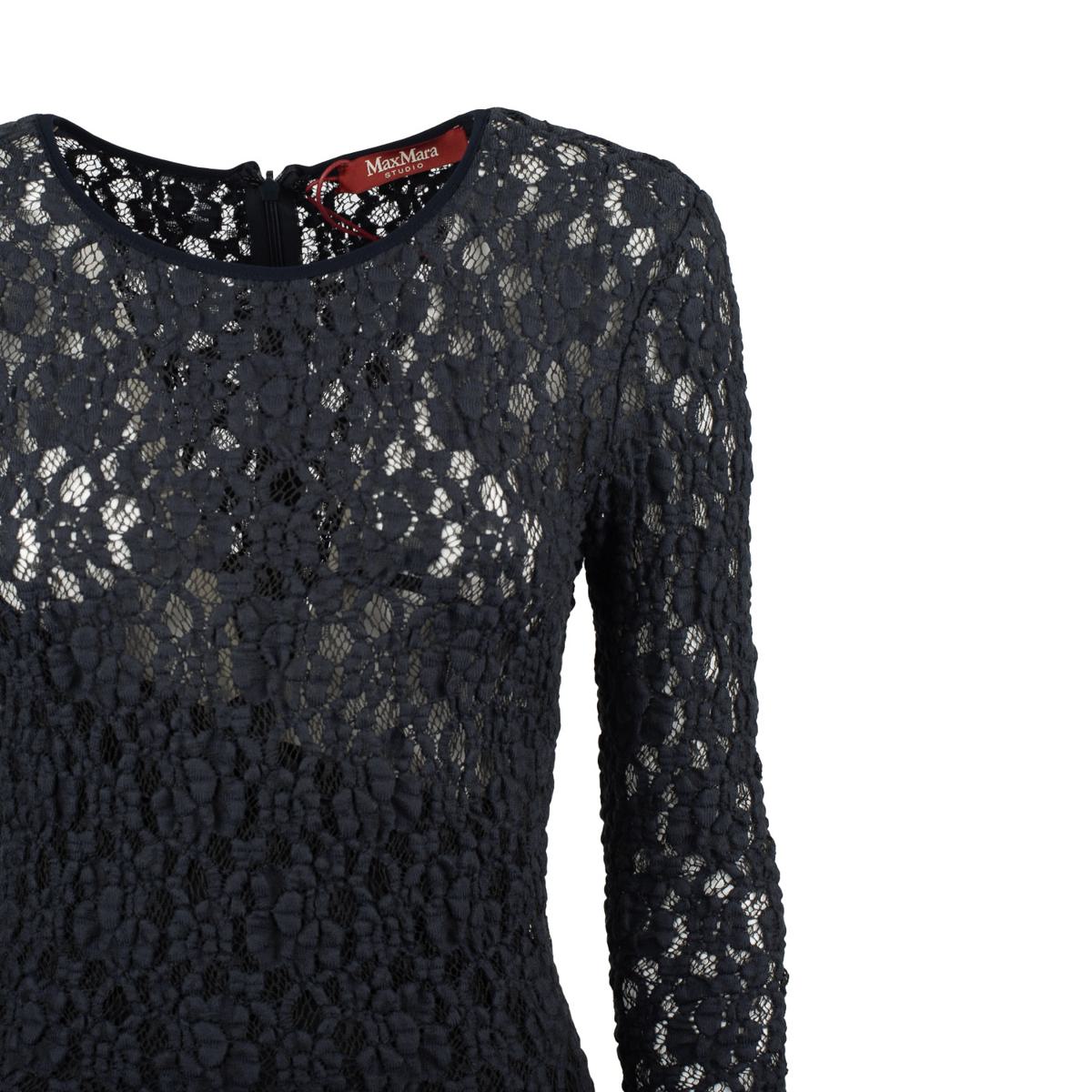 Max Mara Åtsittande Cloqué Spetsklänning