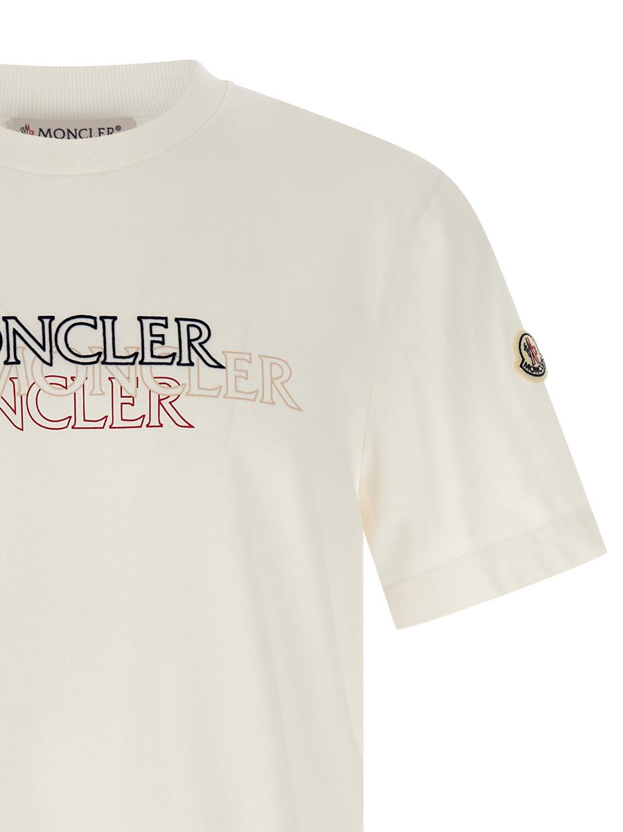 Moncler Flockad Logotyp T-shirt