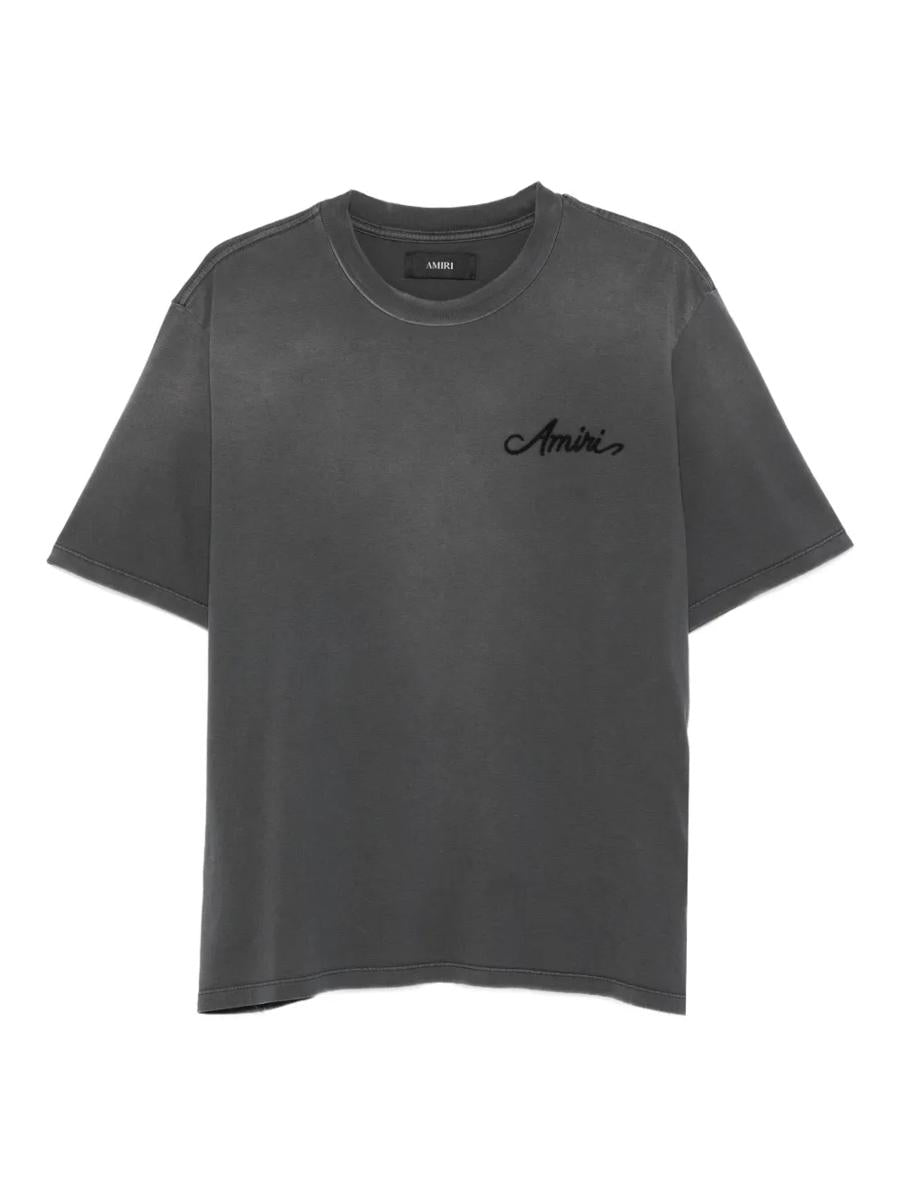 Amiri bomulls-t-shirt med broderi