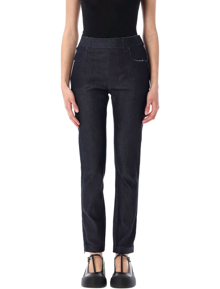 Marni stretchiga denim Trompe L'Oeil-byxor