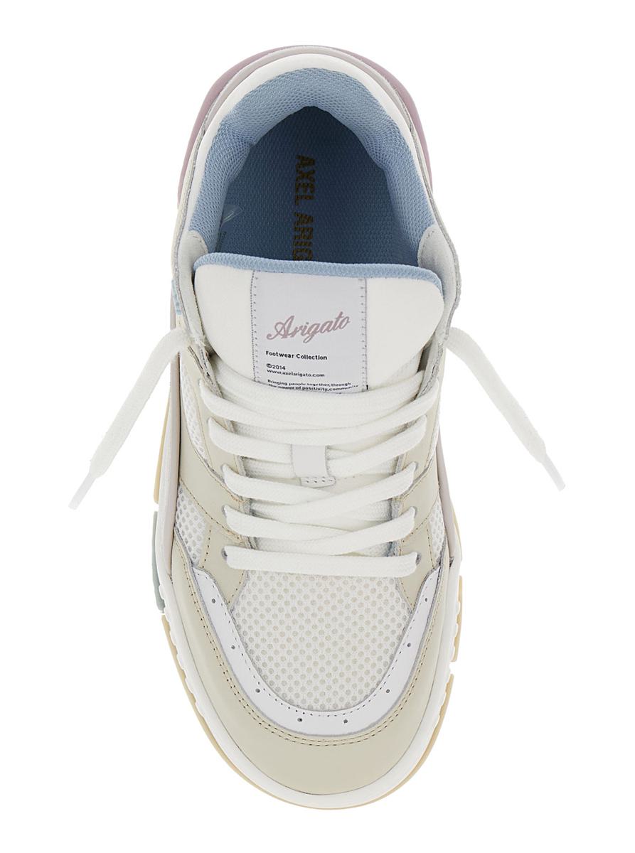 'Area Lo' Vita och flerfärgade sneakers med logotypdetalj i läderblandning för kvinnor