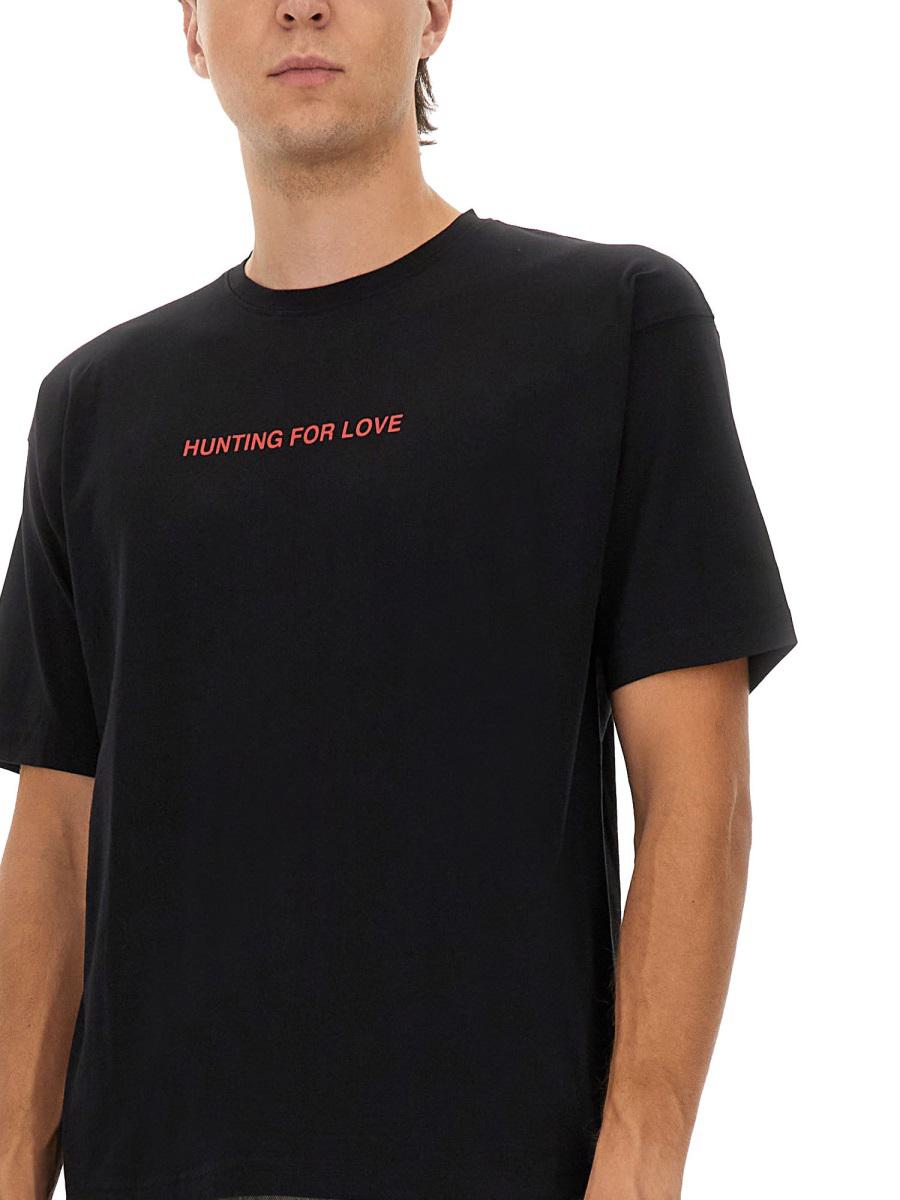 Aspesi T-shirt med trycket "Hunting For Love"