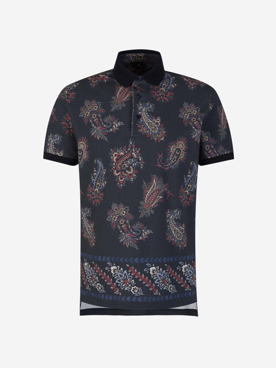 Etro pikétröja med paisleymotiv