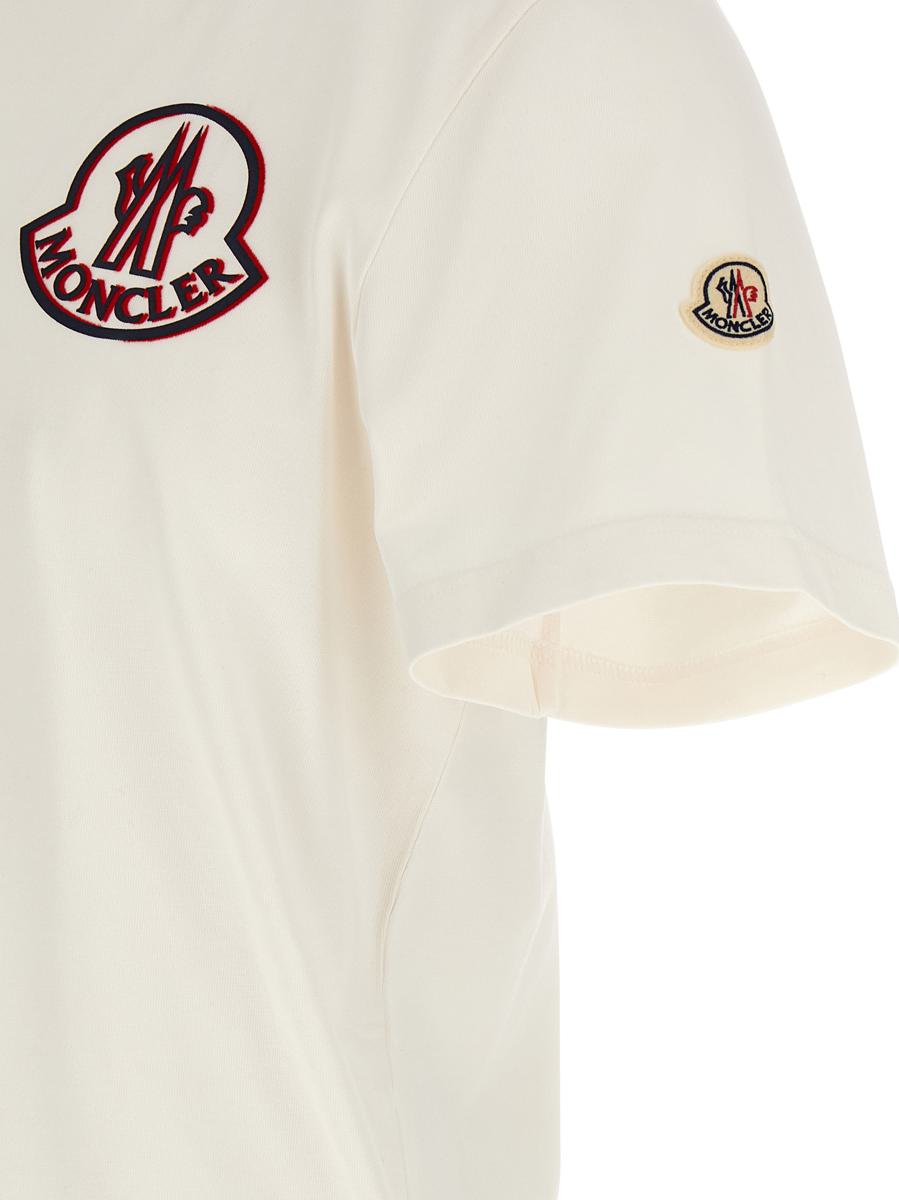 Moncler Flockad Logotyp T-shirt