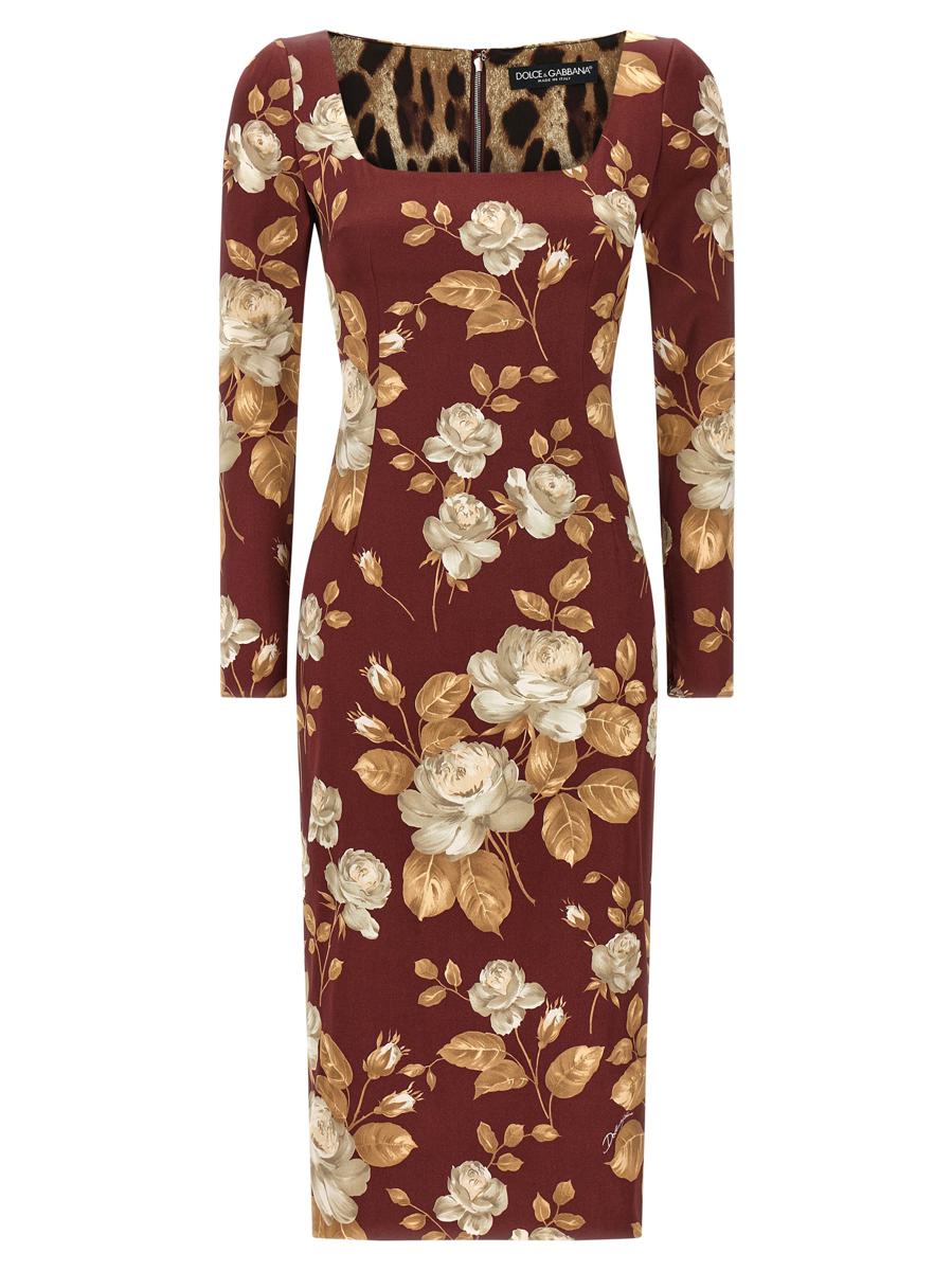 Dolce & Gabbana Rosmönstrad Klänning