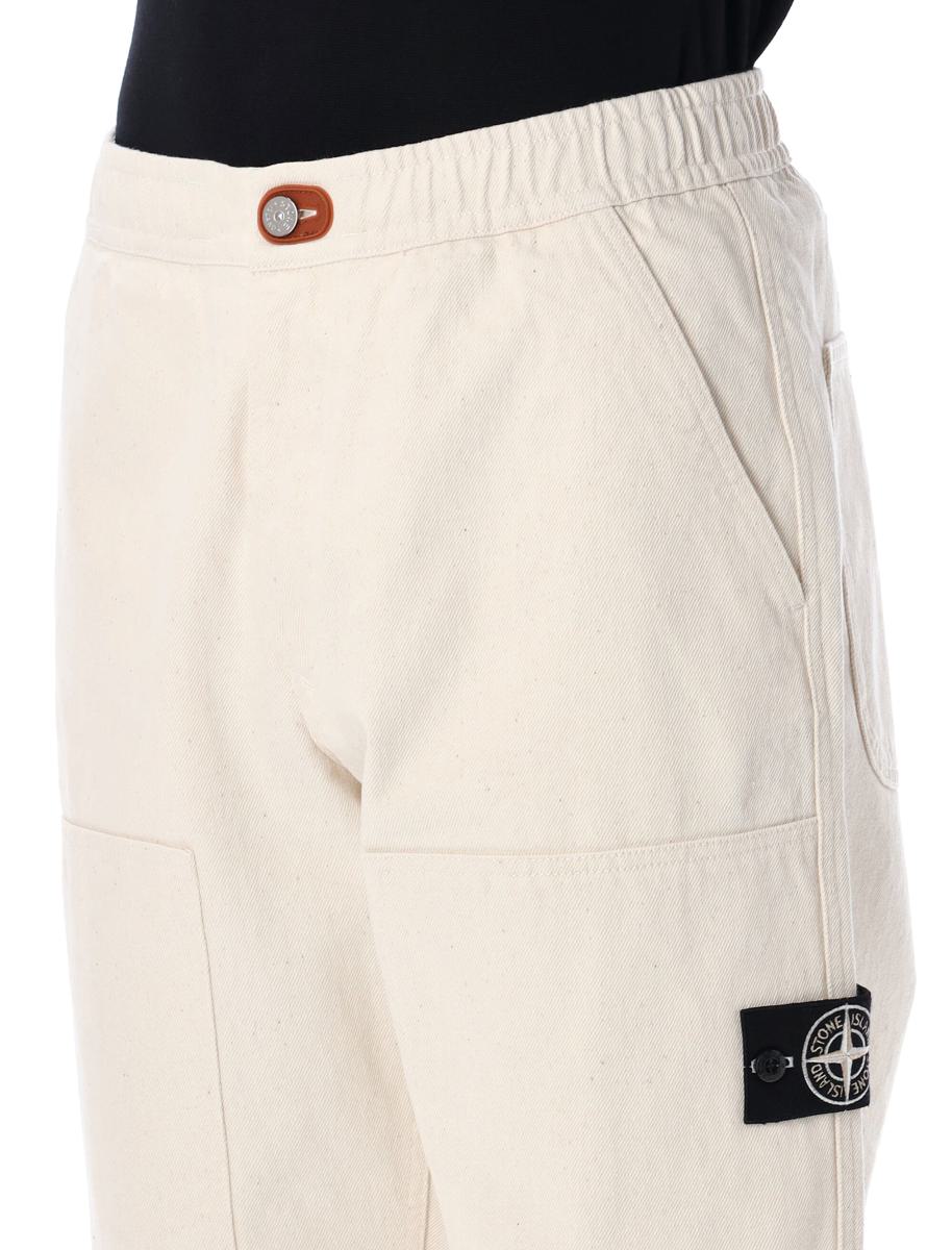 Stone Island Avslappnade Gabardin Chinobyxor