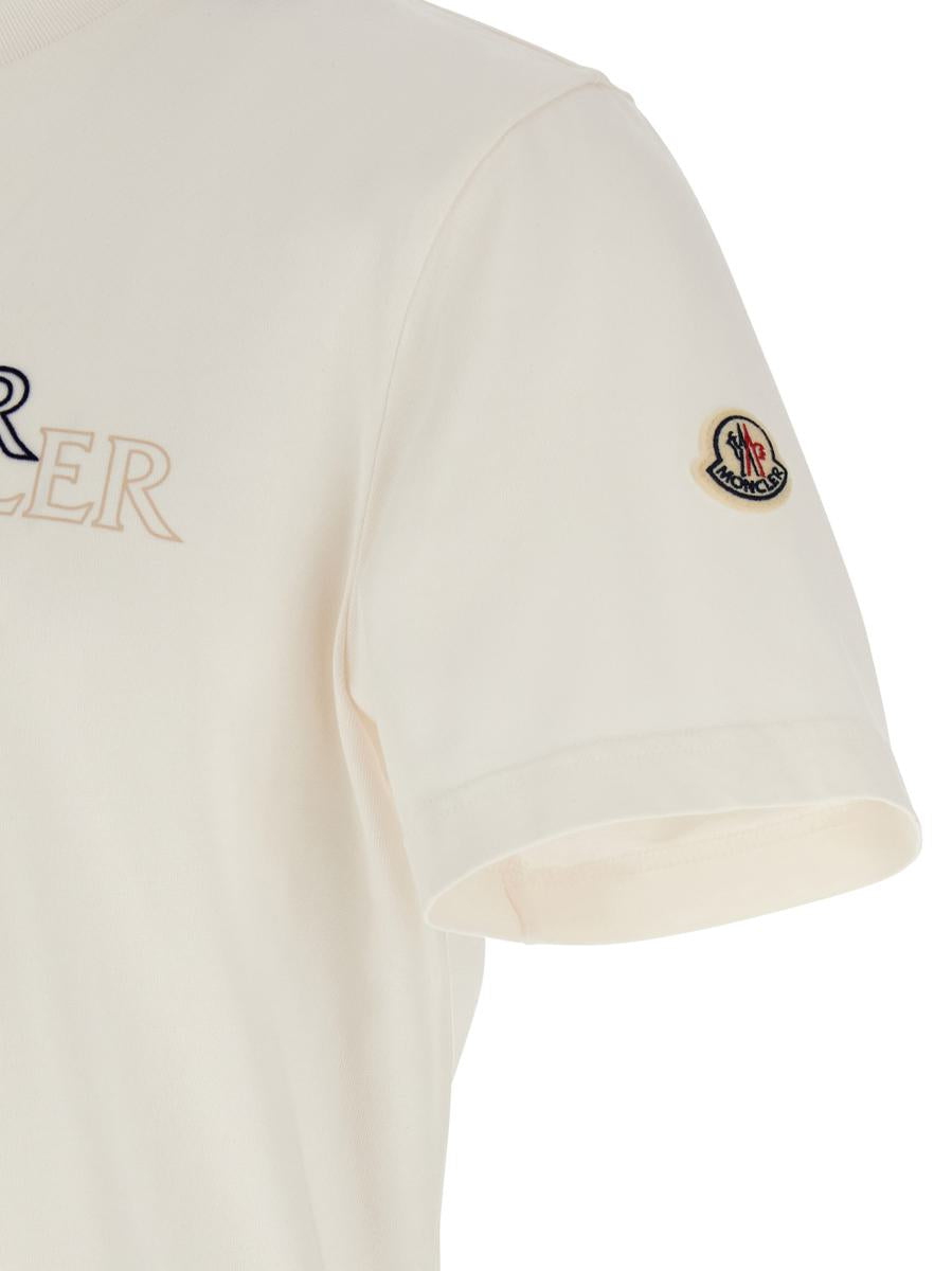 Moncler Flockad Logotyp T-shirt
