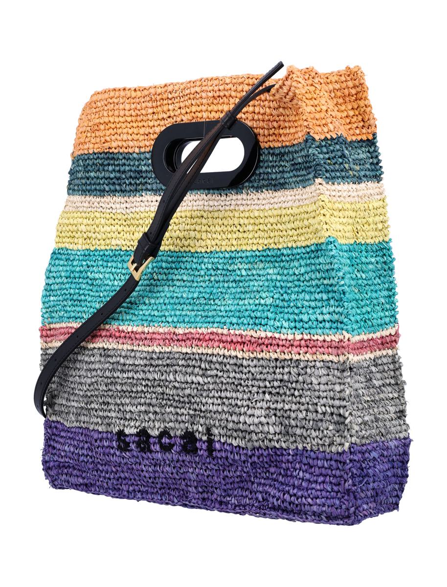 Sacai Raffia Tote Bag