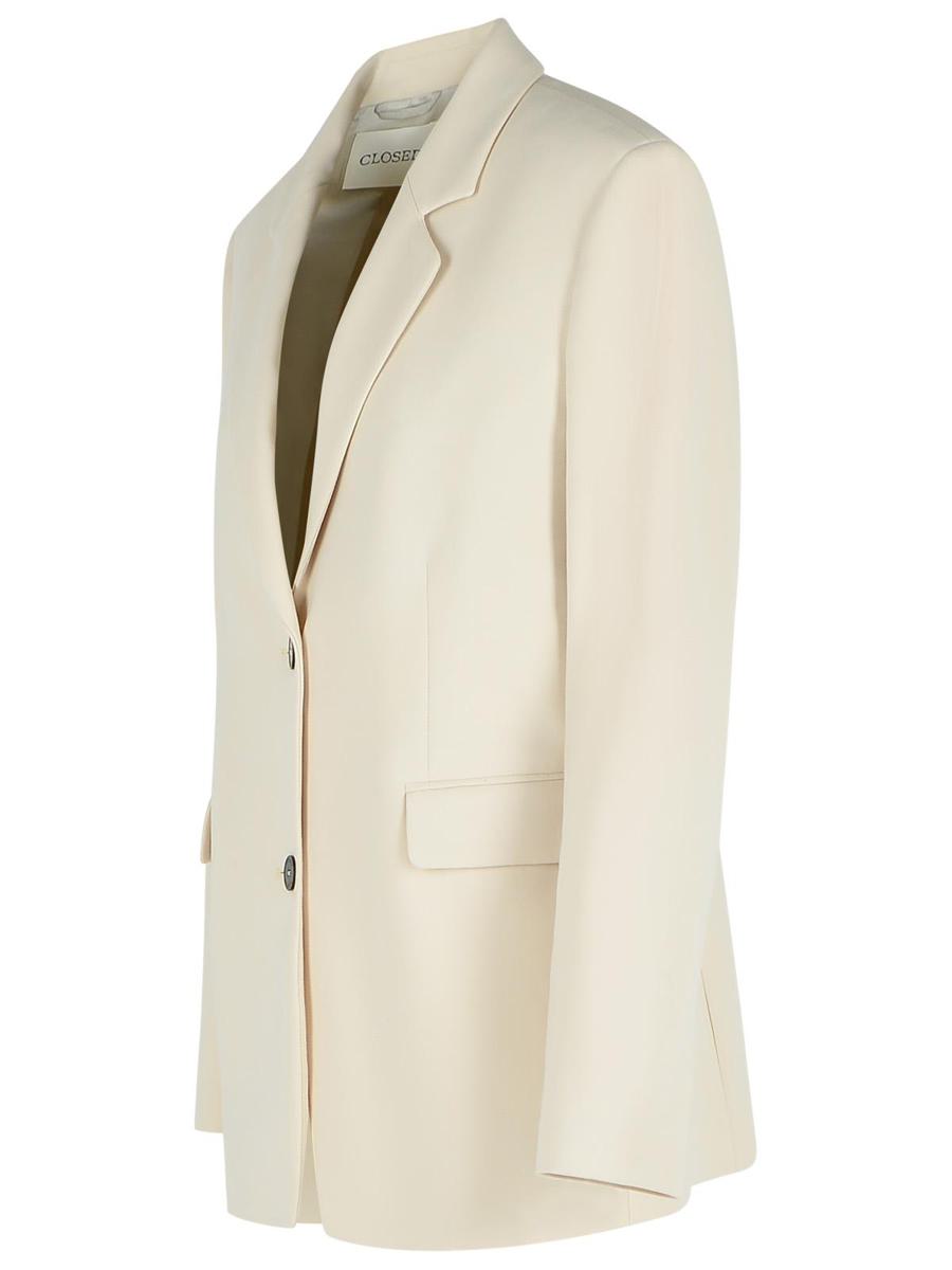 Stängd 'Lola'-kavaj i beige viskosblandning