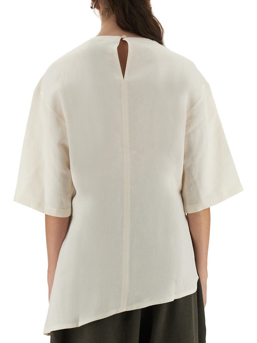 Studio Nicholson Asymmetrisk "Vichy" T-shirt