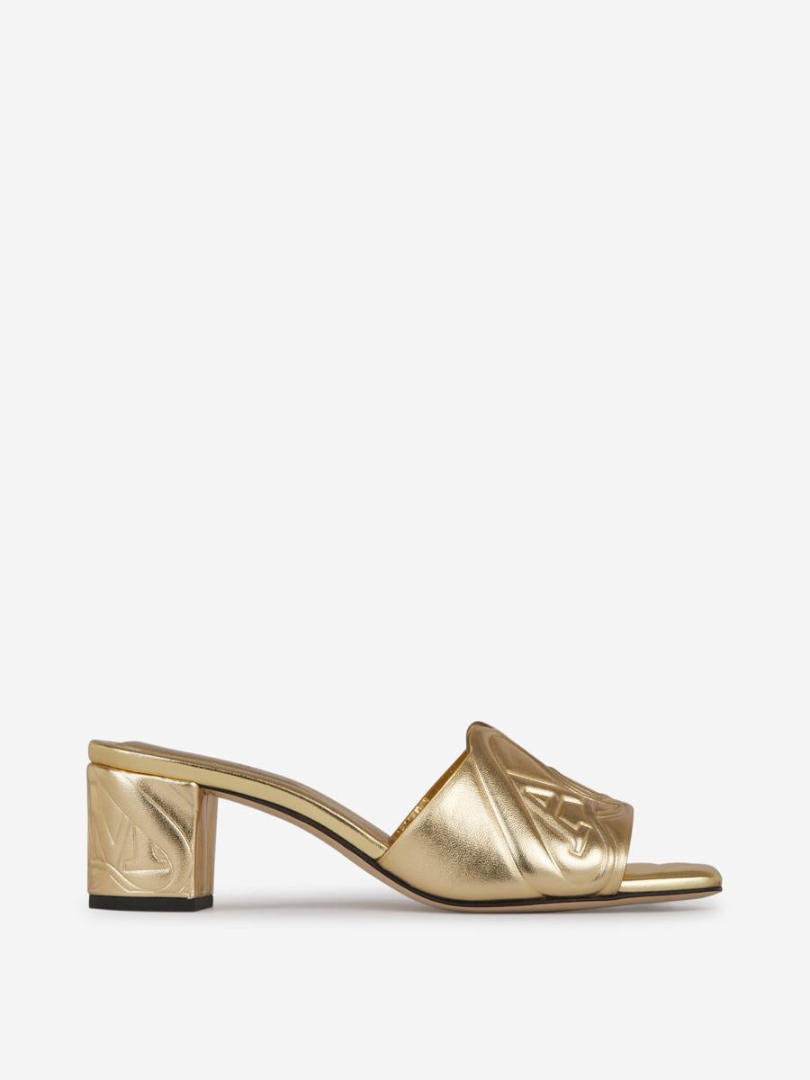 Alexander McQueen-logotypsandaler i läder