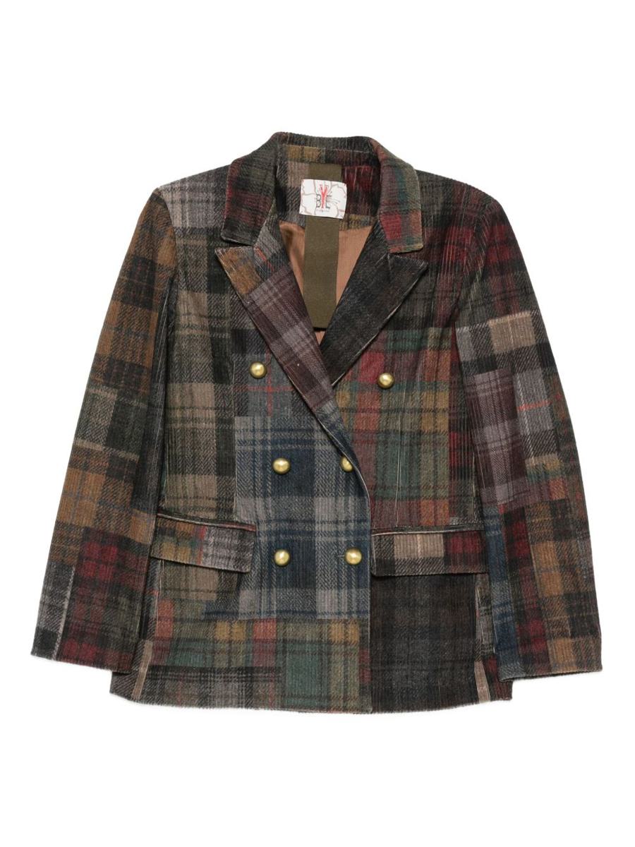 Bye Patchwork Design Dubbelknäppt Jacka