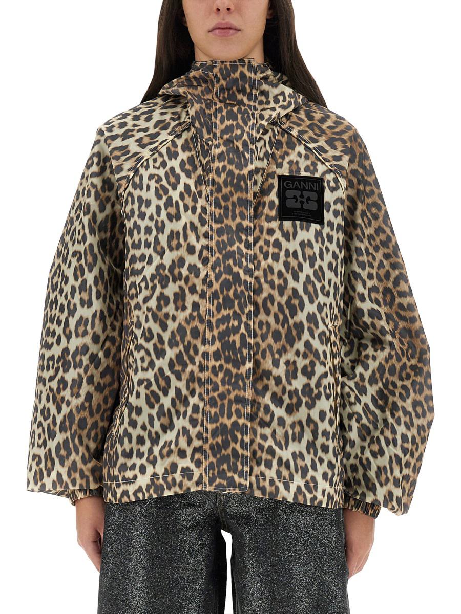 Ganni Leopardmönstrad Jacka