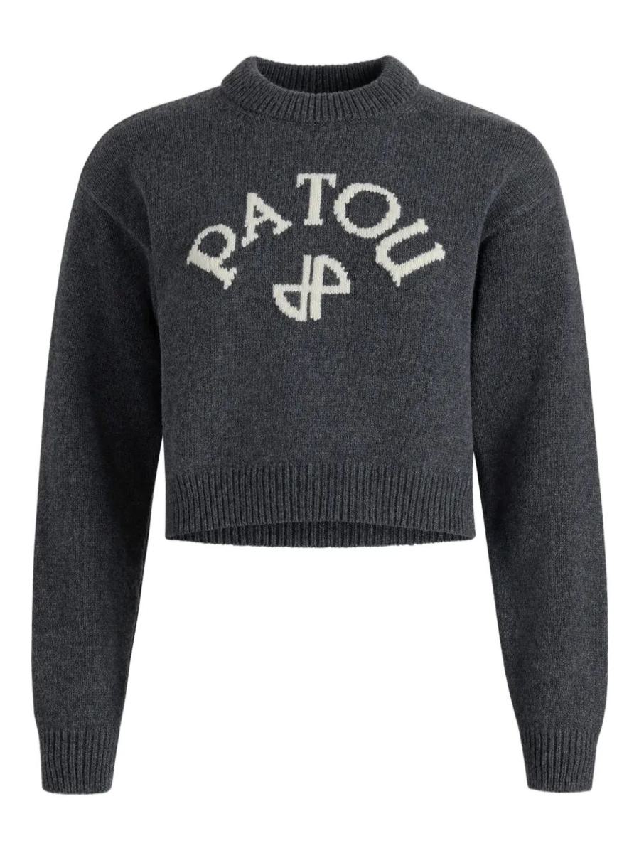 Patou-logotyp och JP-monogram Intarsia-ull- och kashmirtröja