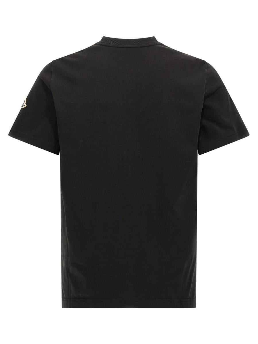 Moncler Flockad Logotyp T-shirt