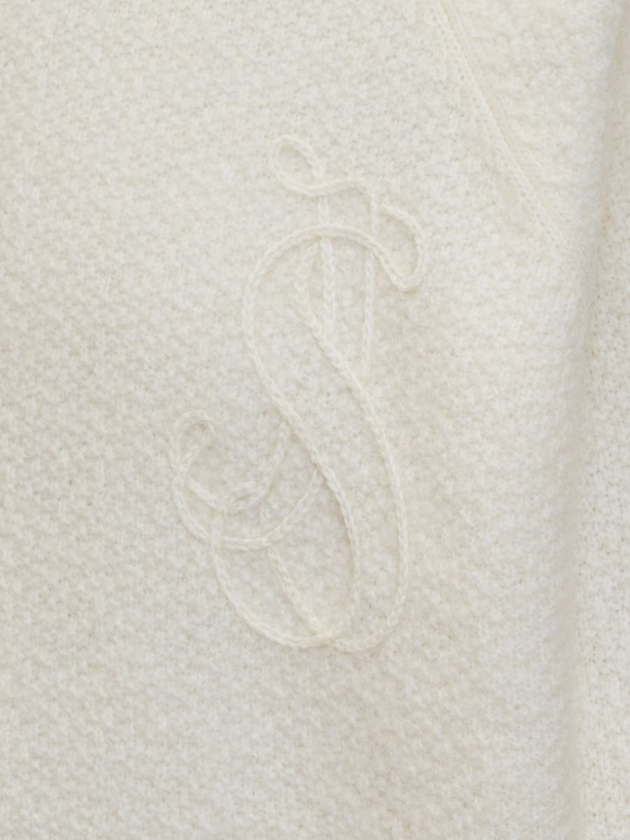 Jil Sander Jil Sander tvåfärgad stickad jacka med dragkedja