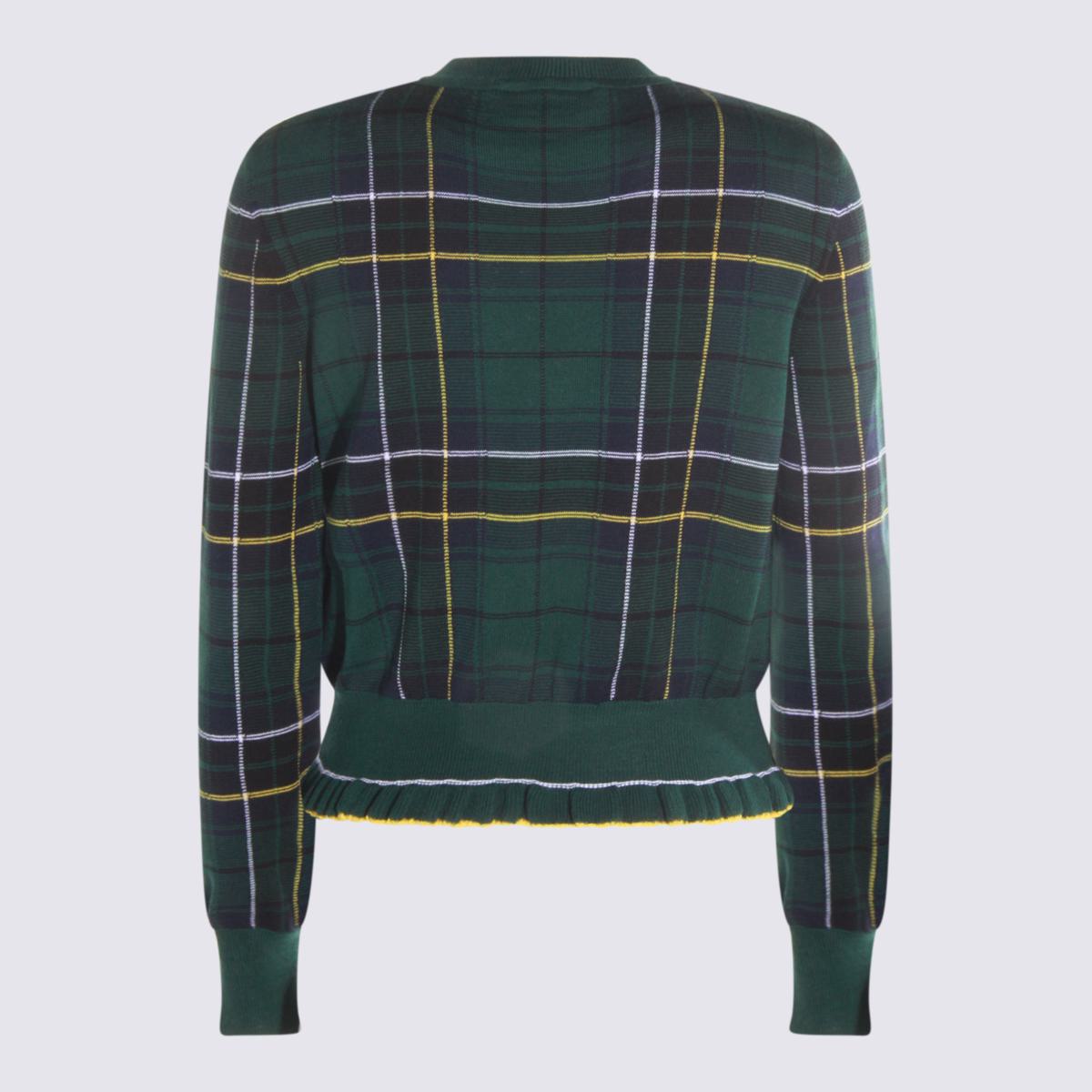Alexander McQueen Mörkgröna stickade ulltröjor