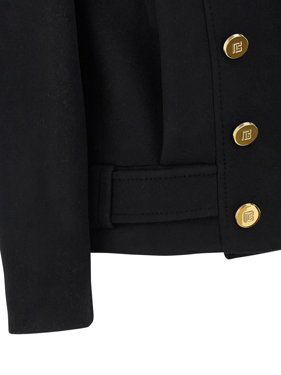 Balmain Dubbelknäppt Kappa