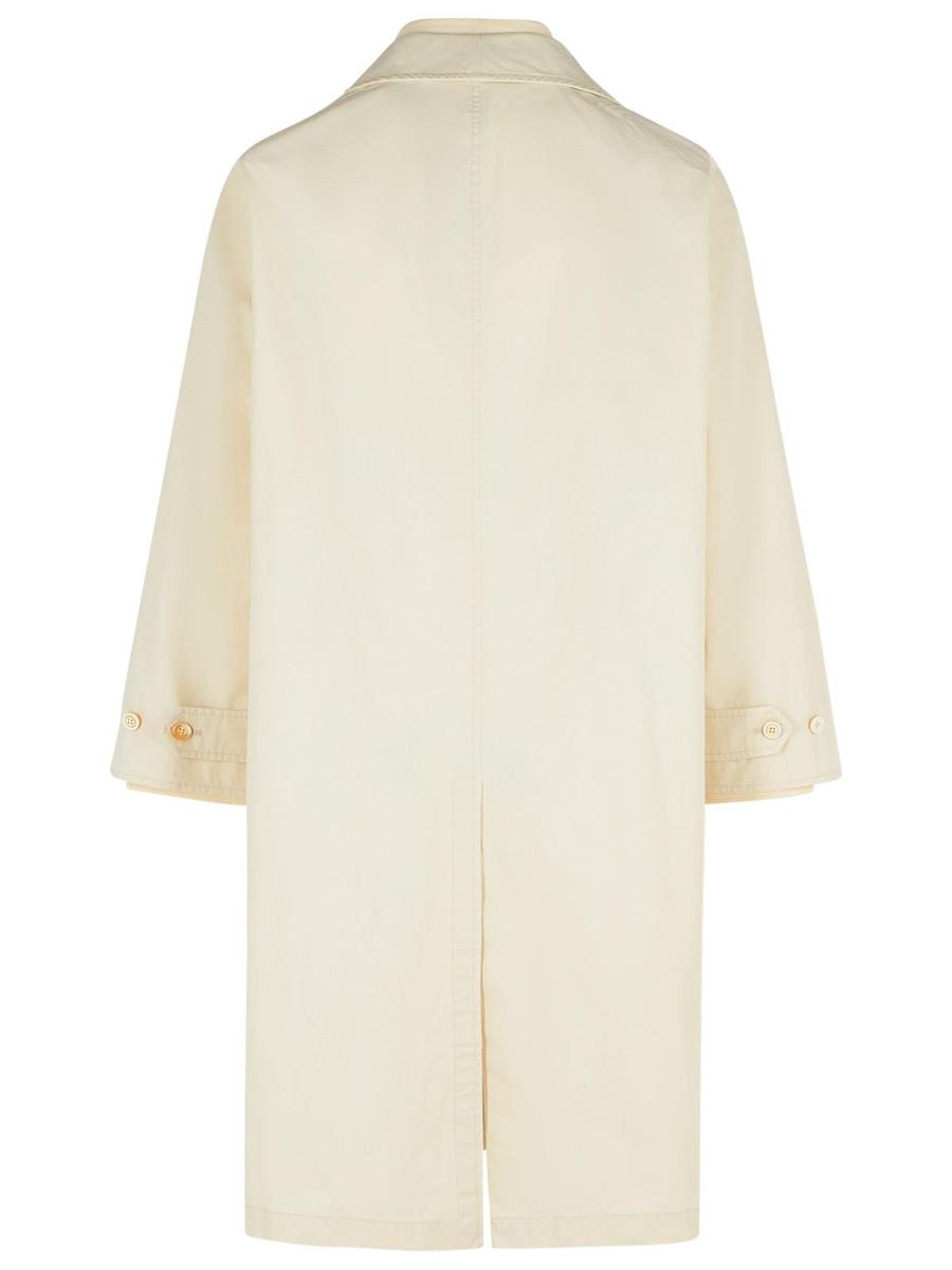 Maison Margiela Elfenbensvit Bomullstretchcoat