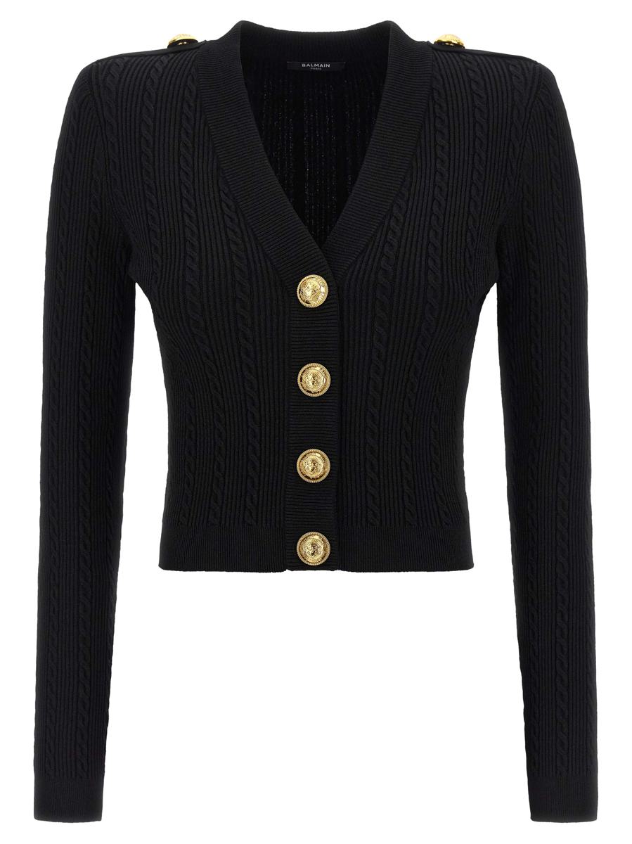 Balmain Twisted Stickad Kofta