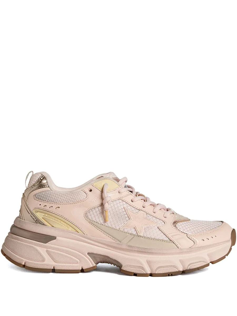 Golden Goose Lightstar Net Läder Och Mocka Ovandel TPU Star Net Häl Och Sporra