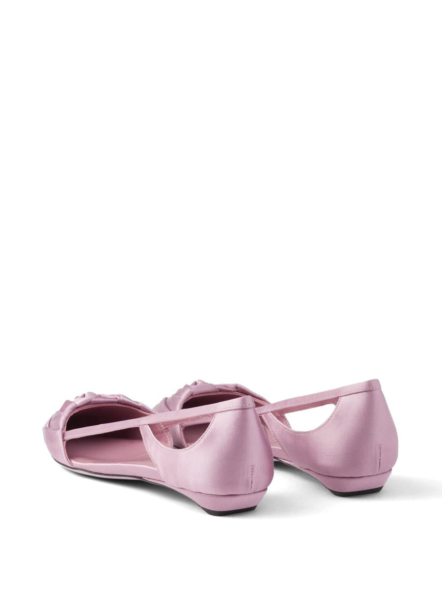Prada Ballerinor med Satinfinish och Utskurna Utskurna