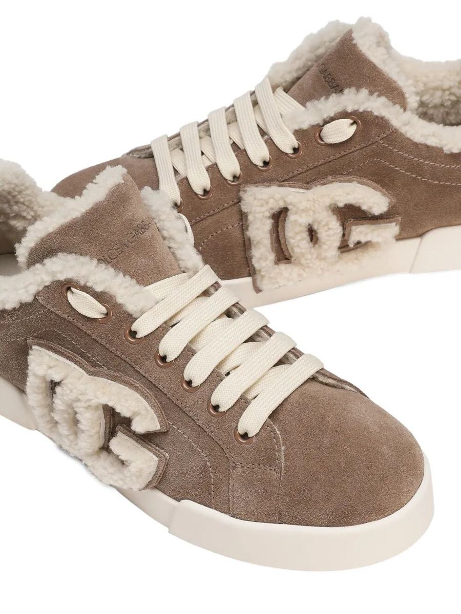 Dolce & Gabbana mockasneakers med fårskinnsfoder