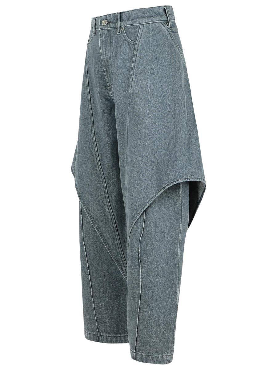 JW Anderson Grå Bomull 'Scultural' Jeans