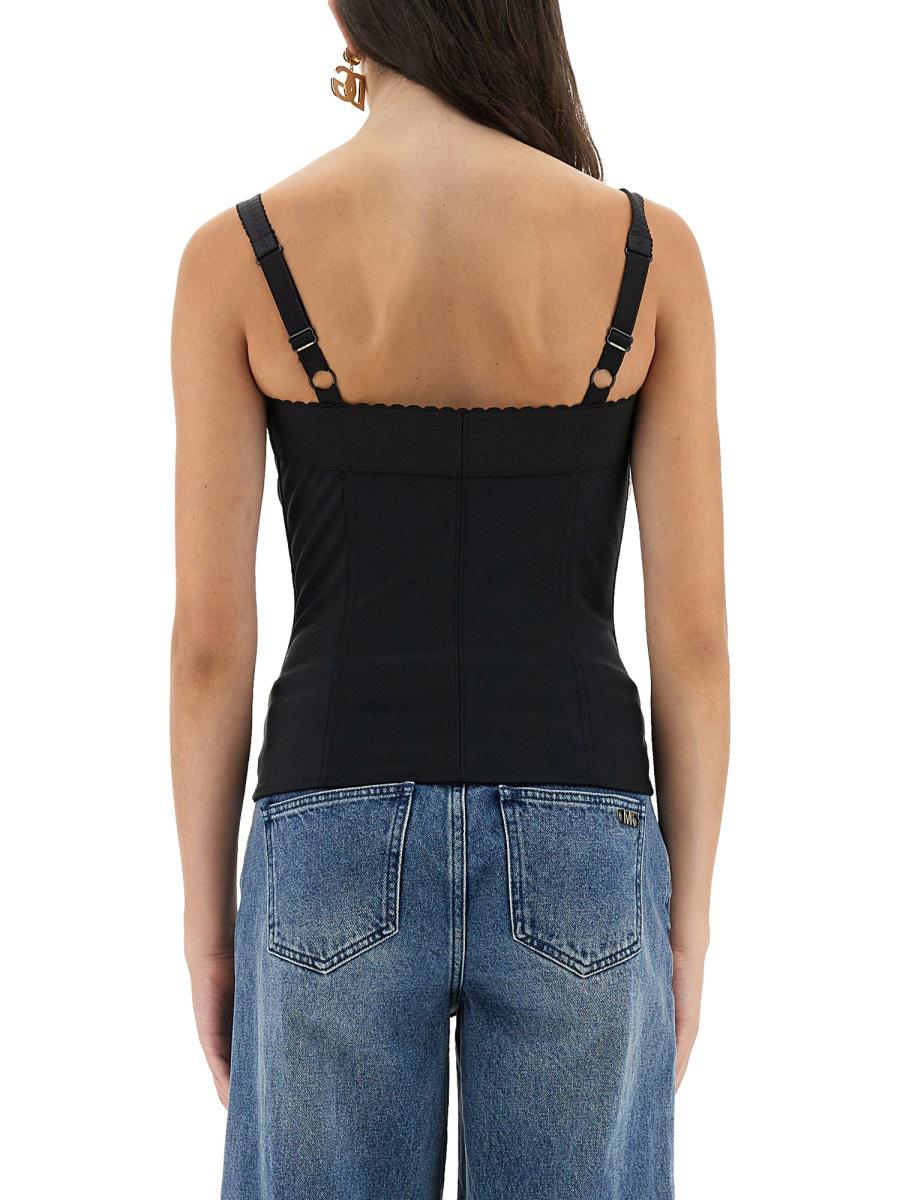 Dolce & Gabbana Satin Bustier Topp