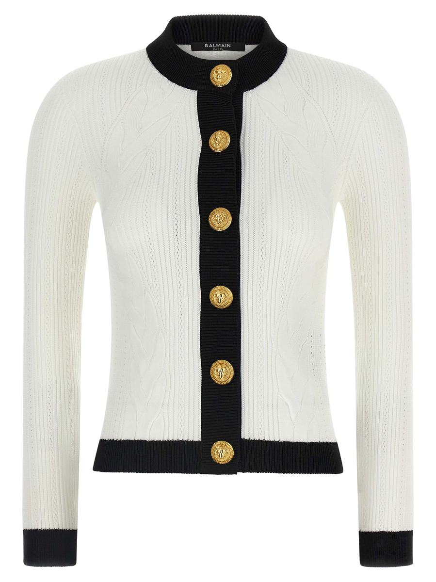 Balmain tvåfärgad kofta